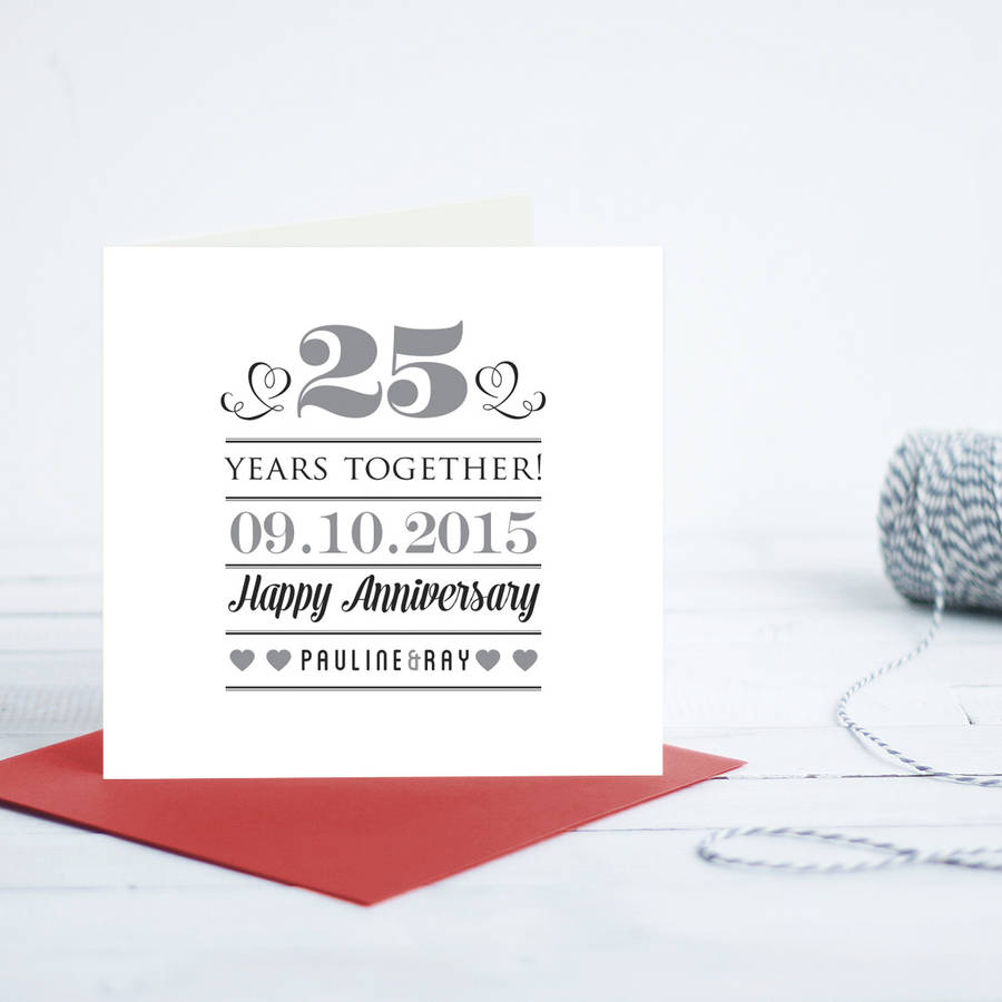  personalised  wedding  anniversary  card  by quirky gift 