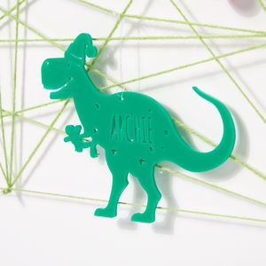 Personalised Christmas Dinosaur Bauble By Owl Otter