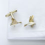 Duck Cufflinks In 18ct Gold And Silver, thumbnail 1 of 3