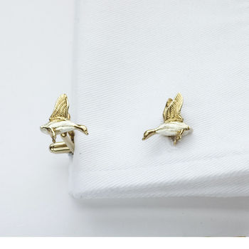 Duck Cufflinks In 18ct Gold And Silver, 3 of 3
