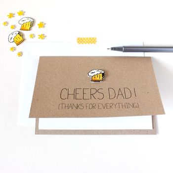 Cheers Dad! Father's Day Thank You Card, 5 of 6