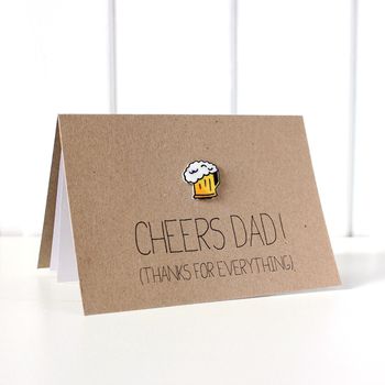 Cheers Dad! Father's Day Thank You Card, 2 of 6