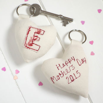 Personalised Initial Heart Keyring Gift, 2 of 12