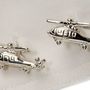 Helicopter Cufflinks In Sterling Silver, thumbnail 1 of 2