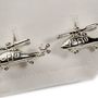 Helicopter Cufflinks In Sterling Silver, thumbnail 2 of 2