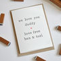 Personalised 'Love You Daddy' Father's Day Card, thumbnail 3 of 3