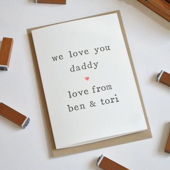 Personalised 'Love You Daddy' Father's Day Card, 3 of 3