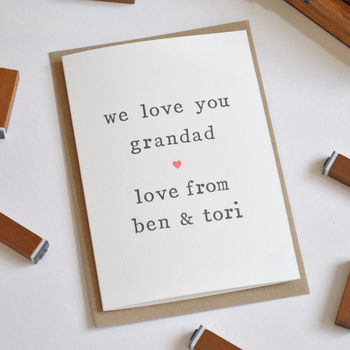 Personalised 'Love You' Grandfather Father's Day Card, 3 of 4