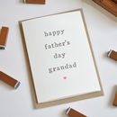 'happy Father's Day Grandad Or Grandpa' Card By The Two Wagtails ...