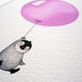 Personalised Fuchsia Pink Balloon Print For Girl's Room, thumbnail 4 of 10