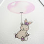 Personalised Baby Girls Pastel Pink Balloon Picture, thumbnail 3 of 11