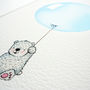 Personalised Baby Boys Pastel Blue Balloon Picture, thumbnail 4 of 10