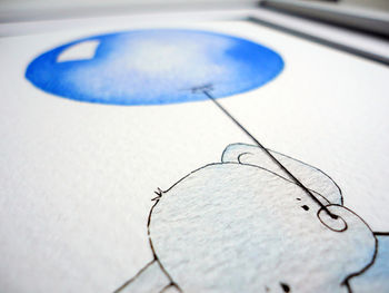 Personalised Children's Blue Balloon Nursery Print, 3 of 10