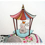 Personalised Girl's Royal Elephant And Rabbit Print, thumbnail 5 of 9