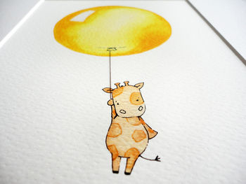 Personalised Kid's Bright Sunshine Yellow Balloon Print, 3 of 10