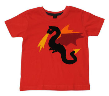 Dragon On Red T Shirt, 2 of 2