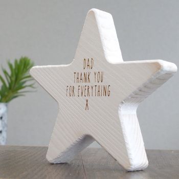 Personalised Father's Day Wooden Star, 3 of 4