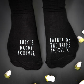 Father Of The Bride Wedding Socks, 3 of 4
