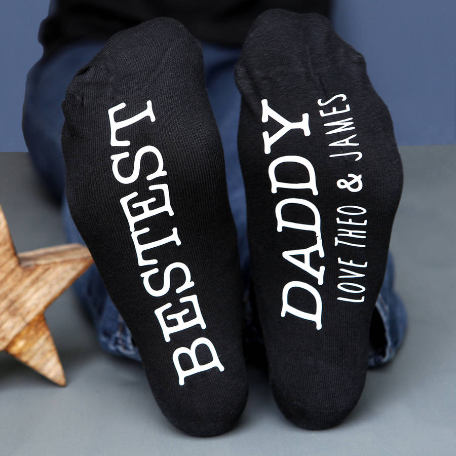 bestest daddy personalised socks by solesmith | notonthehighstreet.com