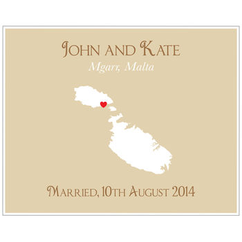 Wedding In Malta Personalised Print, 3 of 11