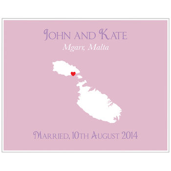 Wedding In Malta Personalised Print, 4 of 11