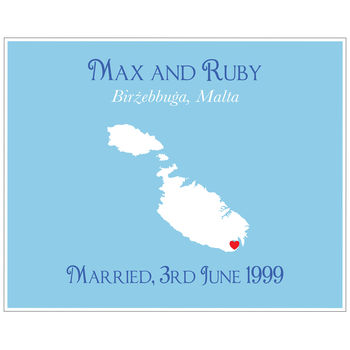 Wedding In Malta Personalised Print, 6 of 11