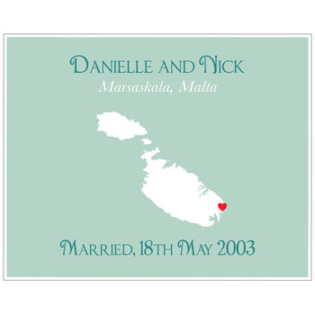 Wedding In Malta Personalised Print, 9 of 11