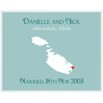 Wedding In Malta Personalised Print, 10 of 11