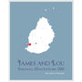Engaged In Mauritius Personalised Print, thumbnail 8 of 11