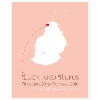 Wedding In Mauritius Personalised Print, 3 of 11