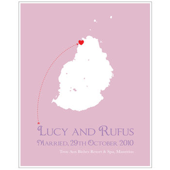 Wedding In Mauritius Personalised Print, 4 of 11