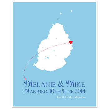 Wedding In Mauritius Personalised Print, 5 of 11