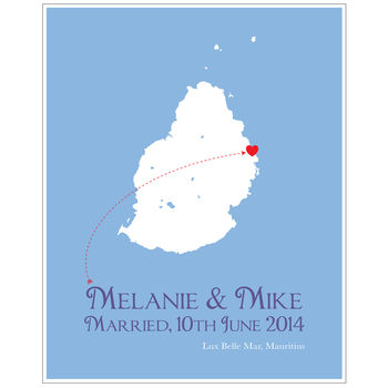 Wedding In Mauritius Personalised Print, 7 of 11