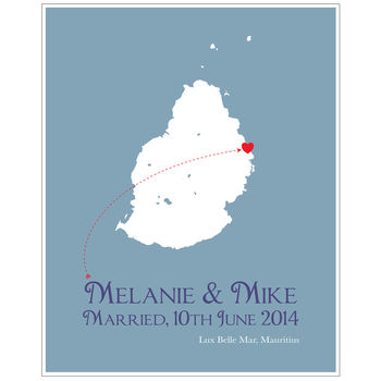 Wedding In Mauritius Personalised Print, 8 of 11