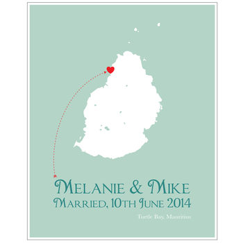 Wedding In Mauritius Personalised Print, 9 of 11