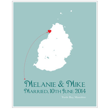 Wedding In Mauritius Personalised Print, 10 of 11