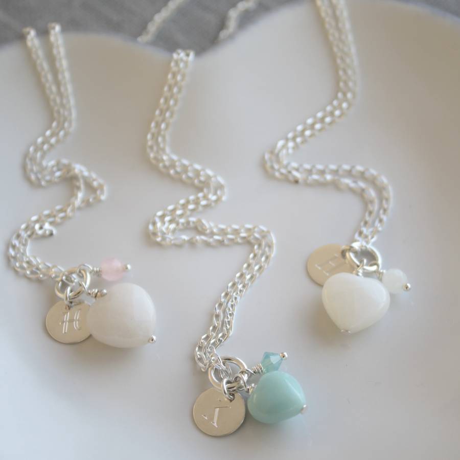 Girls Sterling Silver Personalised Charm Necklace