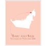 Engaged In The Uae Personalised Print, thumbnail 3 of 10