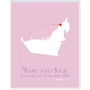 Engaged In The Uae Personalised Print, thumbnail 4 of 10