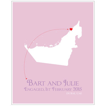 Engaged In The Uae Personalised Print, 4 of 10