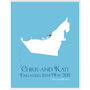 Engaged In The Uae Personalised Print, thumbnail 6 of 10