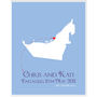 Engaged In The Uae Personalised Print, thumbnail 7 of 10