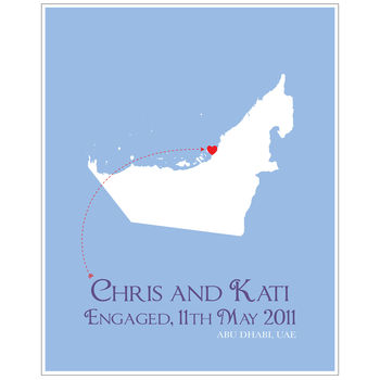 Engaged In The Uae Personalised Print, 7 of 10