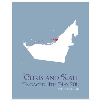 Engaged In The Uae Personalised Print, 8 of 10