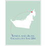 Engaged In The Uae Personalised Print, thumbnail 9 of 10