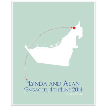 Engaged In The Uae Personalised Print, 9 of 10