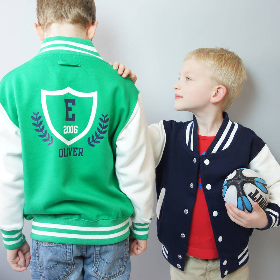 Personalised Child's Varsity Jacket By Simply Colors