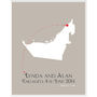 Engaged In The Uae Personalised Print, thumbnail 10 of 10