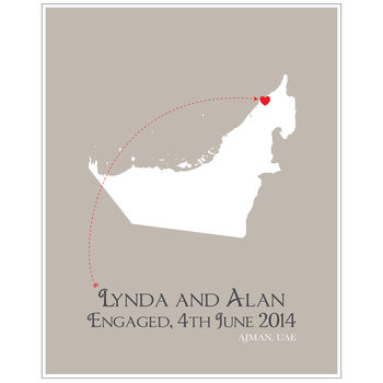 Engaged In The Uae Personalised Print, 10 of 10