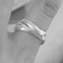 Sterling Silver Russian Wedding Band Ring, thumbnail 8 of 9